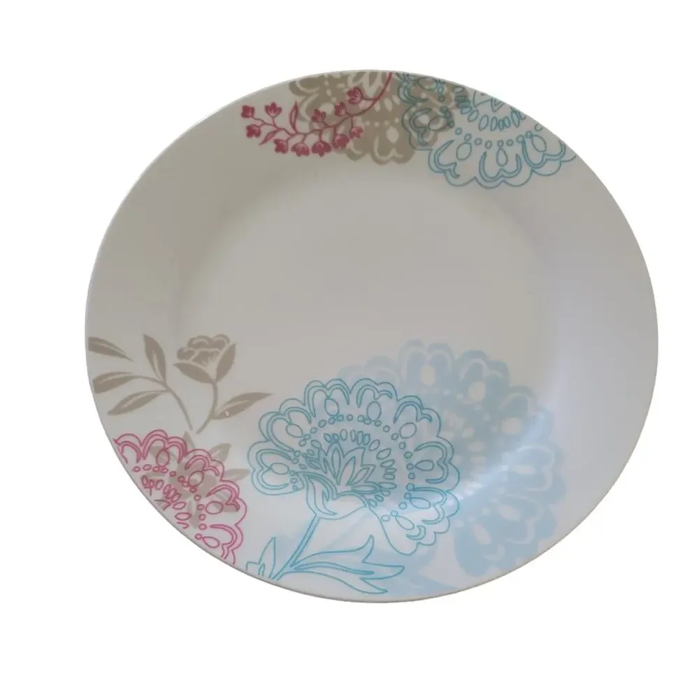 Tabletop Gallery Emma Porcelain Boho Henna Plate Set – 2 Dinner & 2 Salad Plates